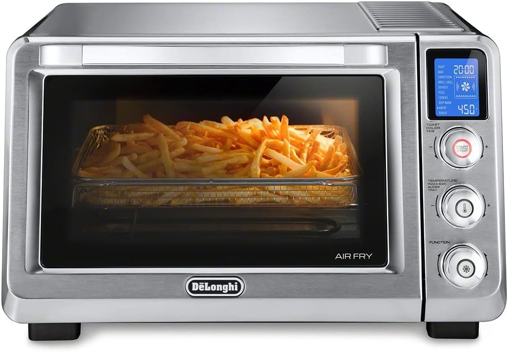 A microwave and food