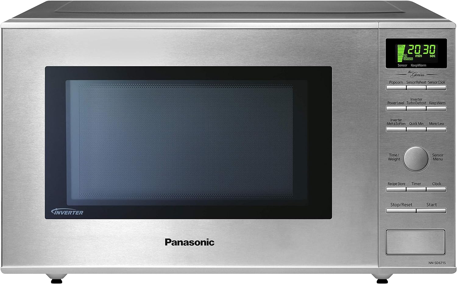 Front of a microwave oven