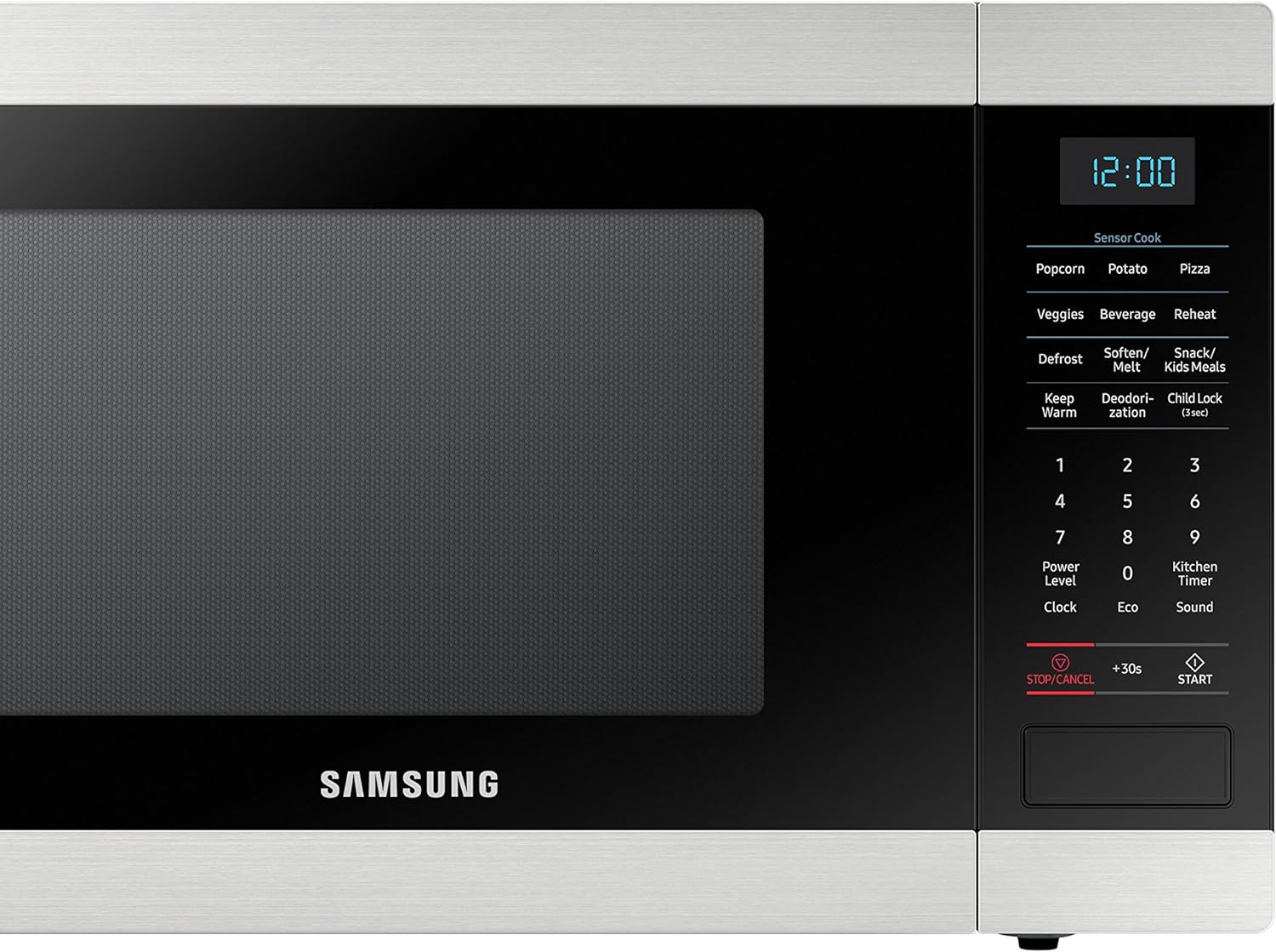 Positive view of the microwave oven