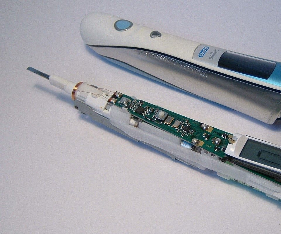 an electric toothbrush