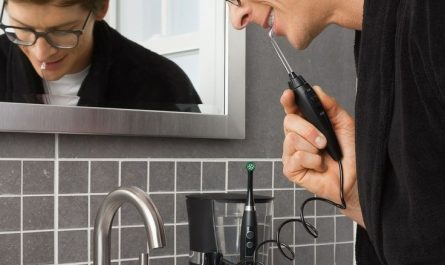 electric toothbrush with water flosser